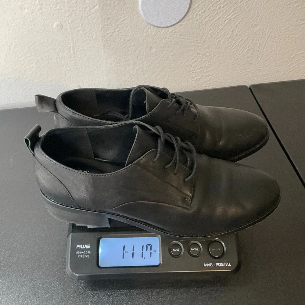 Eileen Fisher Oxford Shoes Women 9.5‎ Black Leather Lace Up Classic Minimalist